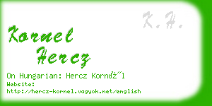 kornel hercz business card